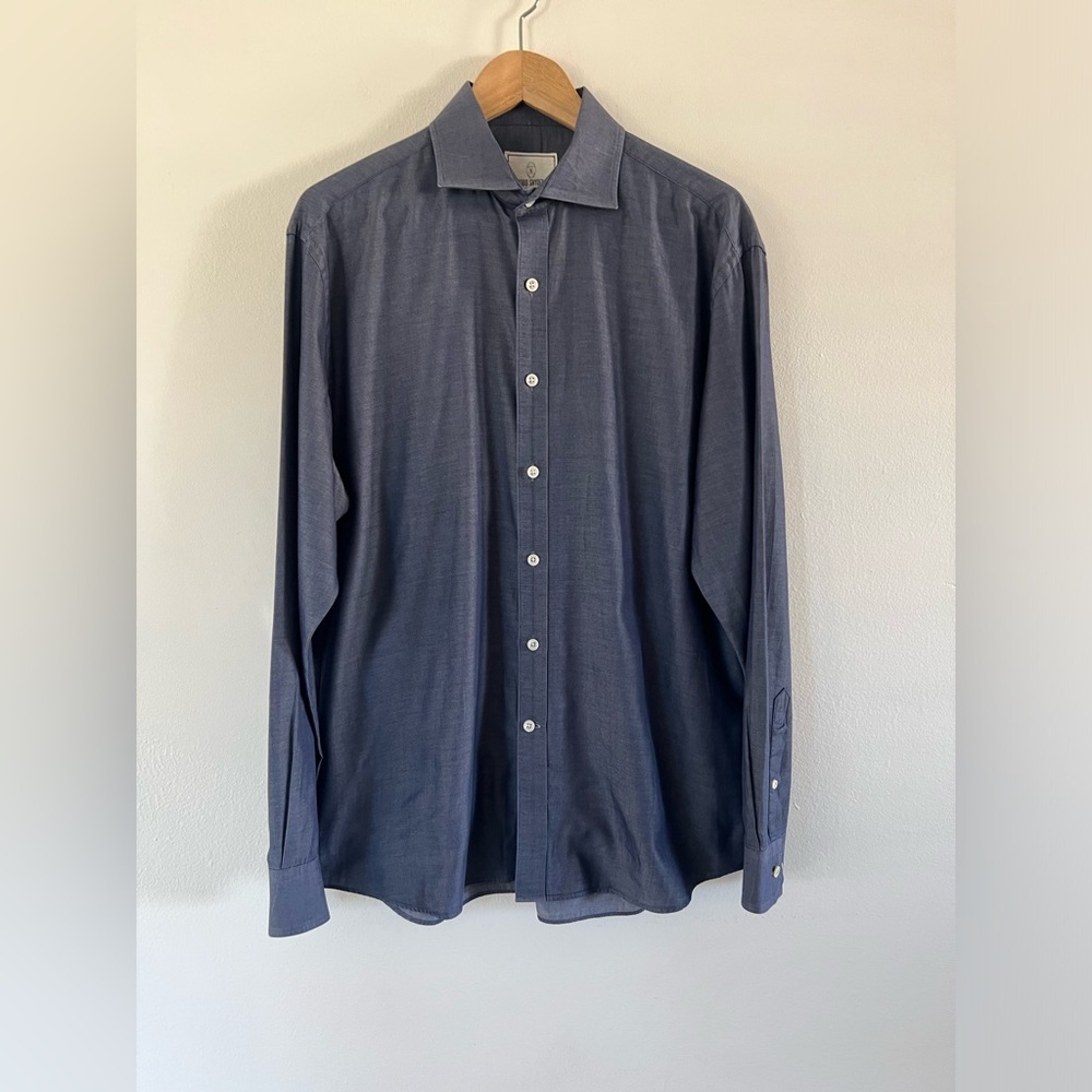 Todd‎ Snyder 100% Cotton Blue Button Up Shirt Size 16.5 34/35